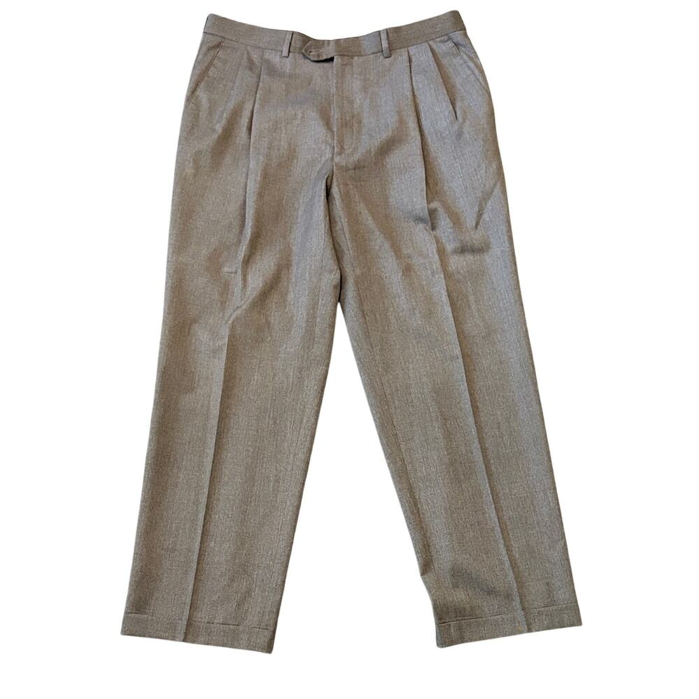Pazoni Men's Gray Pleated Dress Pants 34x30